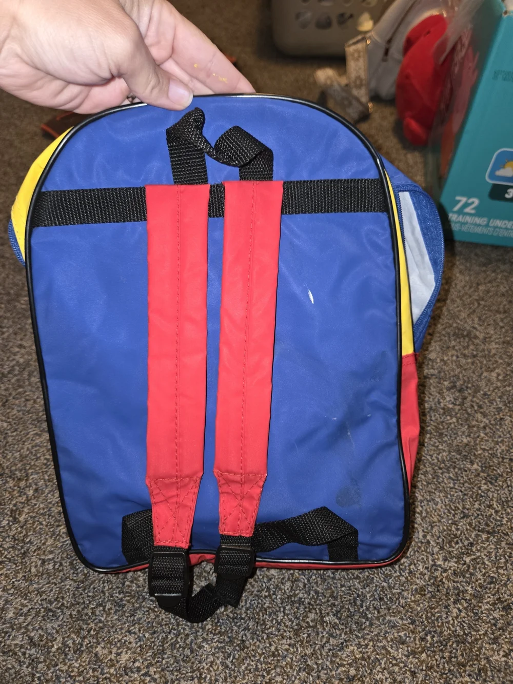 1997 Dr. Seuss Yellow & Blue 'Dr. Seuss & His Friends' Backpack